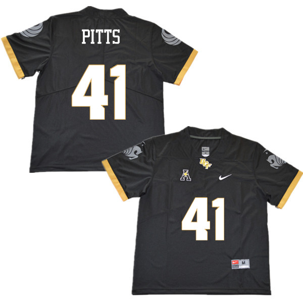 Men #41 T.J. Pitts UCF Knights College Football Jerseys Sale-Black